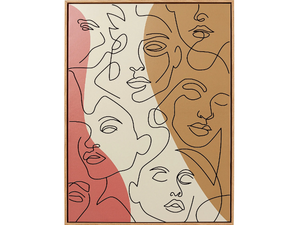 FACCIA ARTE TRI COLORE - Cotton Canvas print _ KARE Design